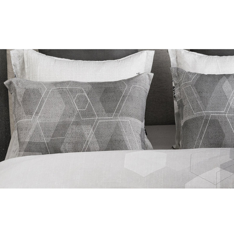 Taie d'oreiller réversible 100% coton à densité de tissage 210 fils Hexad