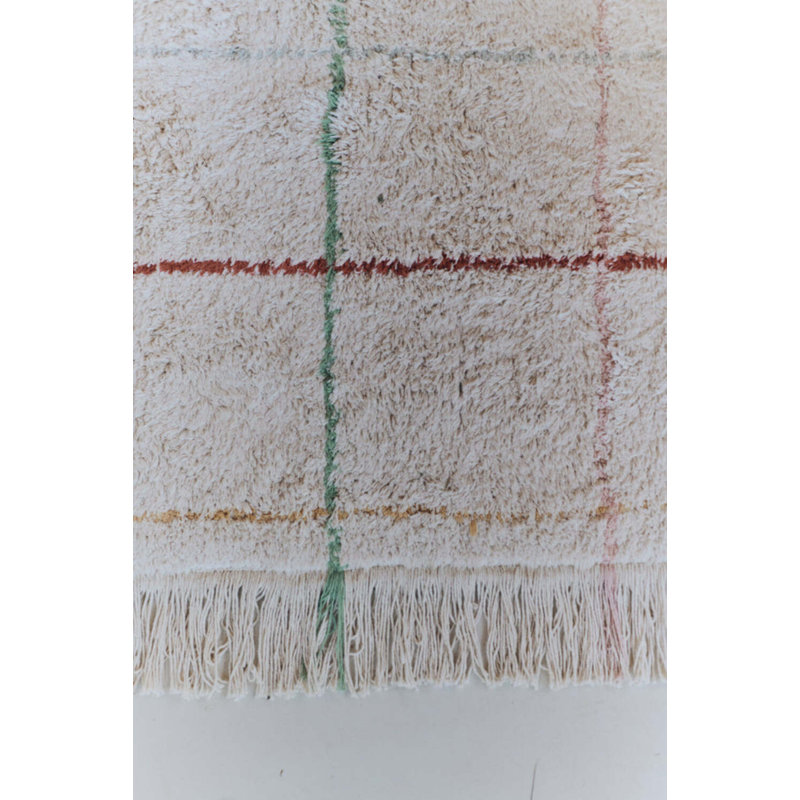 Tapis en coton touffeté à la main Growing Up On A Farm, Rectangle 3 pi x 4 pi 3 po