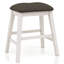 Modern 6pc Counter Height Dining Set Off White And Grey Dining Table 4x Stools And Bench Storage Shelve Table Base Dining Room