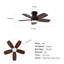 Hot Ventilateur de plafond noir moderne de 32 pouces avec lumière et 3 pales en bois massif avec moteur à courant continu réversible et télécommande