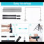 Adjustable Backdrop Stand Kit 2.1x3m (6.9x9.8ft) with 8 Clamps, 2 Sandbags & Carry Bag for Photography Video Studio Party Portraits Weddings