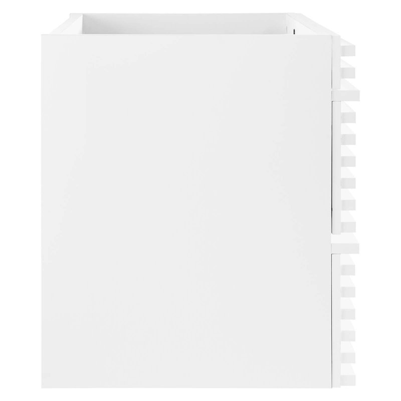 Render 36" White MDF Wall-Mount Bathroom Vanity Cabinet
