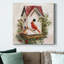Holly Berry Birdhouse - reproduction sur toile tendue-718489388
