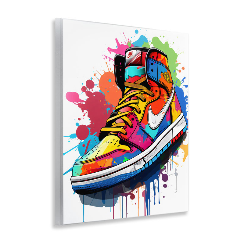 Plaque murale Graffiti Sneaker sur blanc, design par Creative Studio