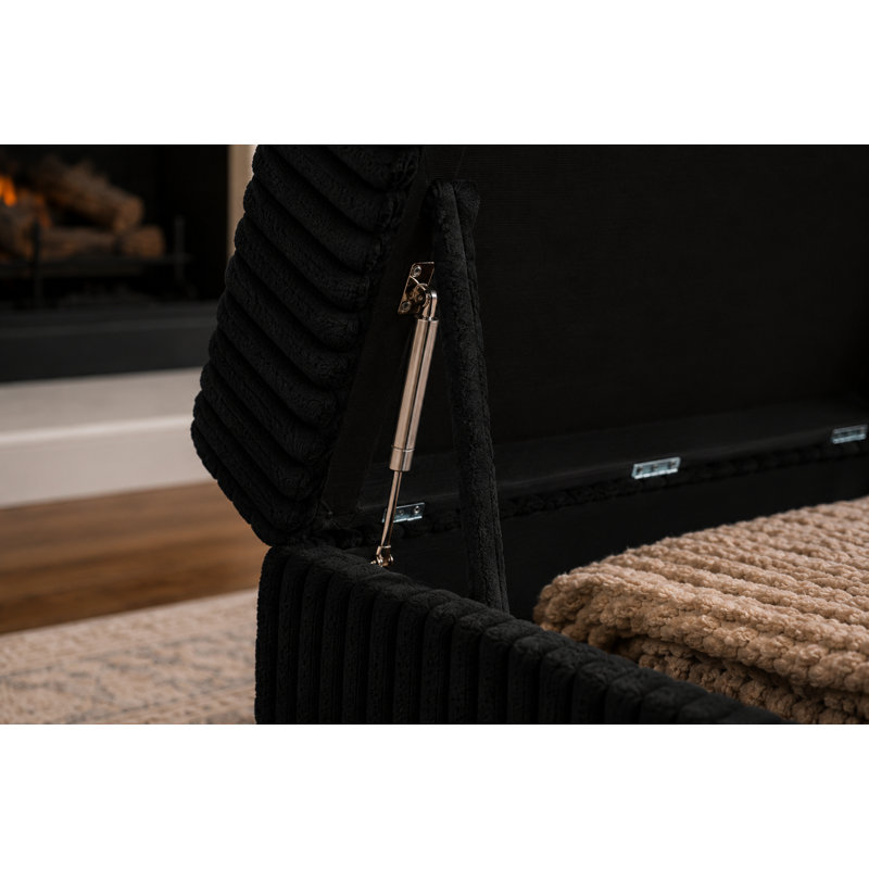 Vega Storage Ottoman, Black