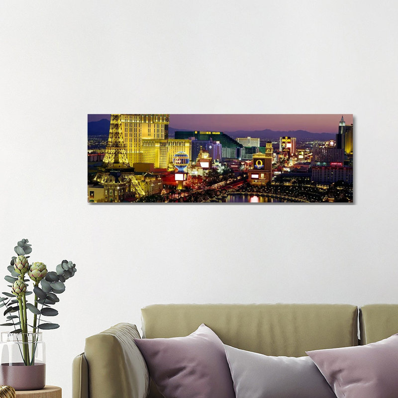 Las Vegas, Nevada, USA - Wrapped Canvas Panoramic Print, 121.92 cm H x 40.64 cm W x 1.91 cm D
