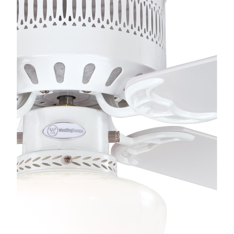 White 42'' Low Profile Ceiling Fan with Light Kit