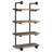 Rustic Black And Brown 4 Wall Shelf For Office Storage Display Mounted In Tone Use-121158790