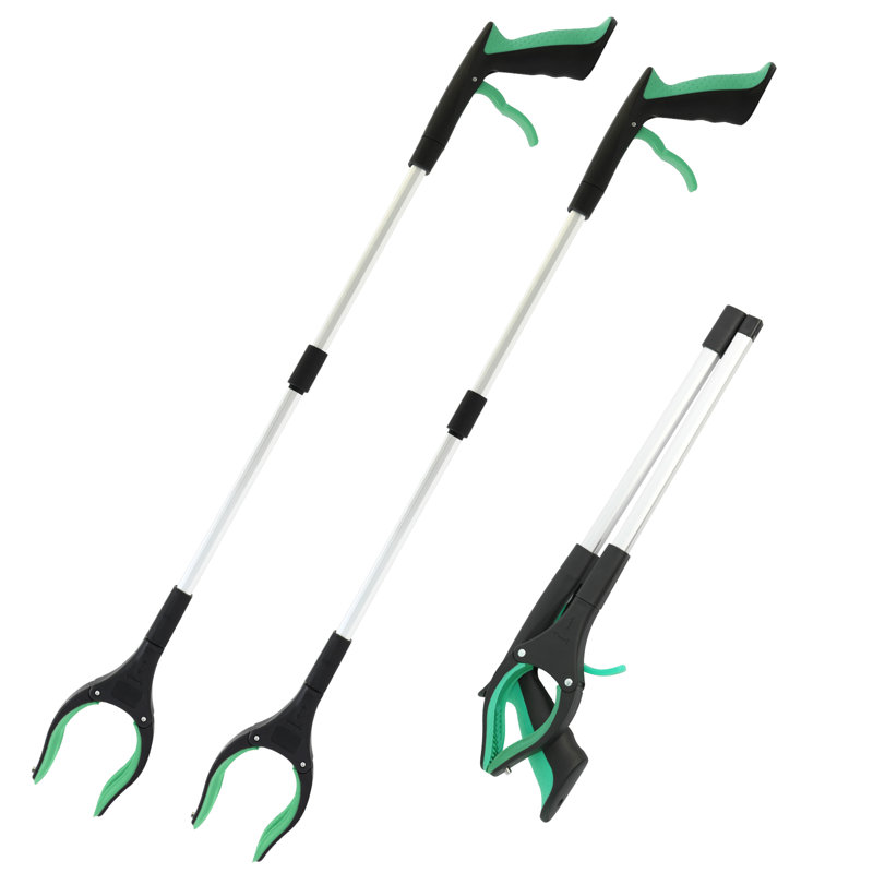 Paquet de 2, outil de ramassage de griffes, outil de ramassage à griffes pour déchets 32 po, Rouge