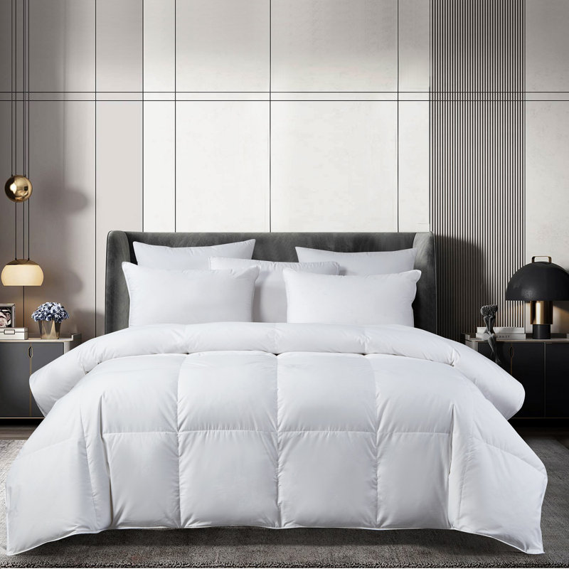 Sateen Cotton European Down Comforter - All Seasons, King