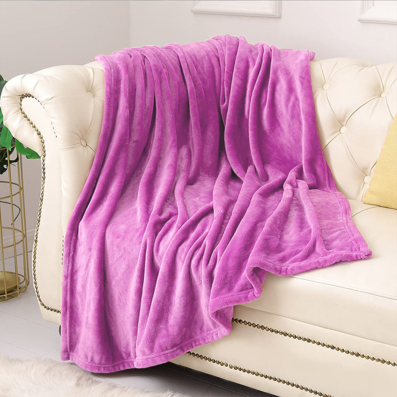 Throw Blanket, 27.5" W x 39.5" L, Purple