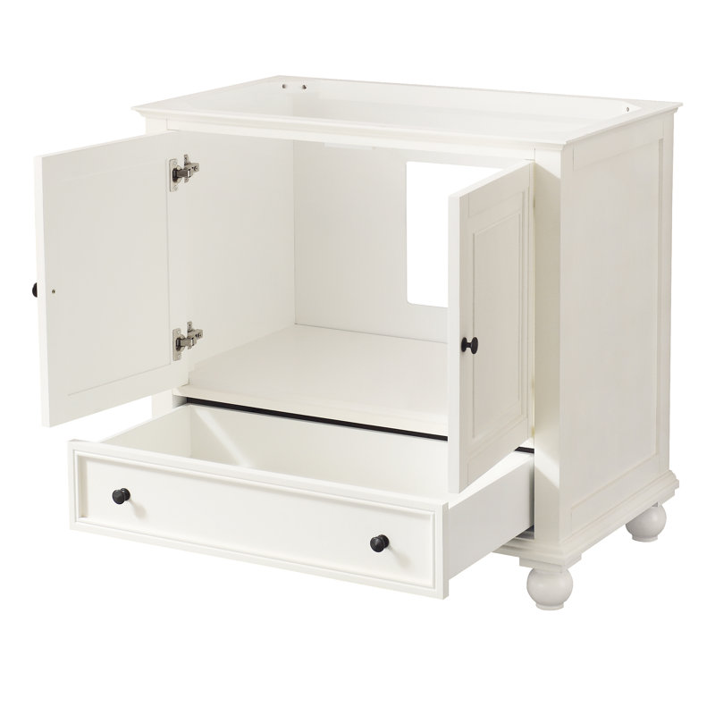 Thompson 36'' W Single Bathroom Vanity Base, French White