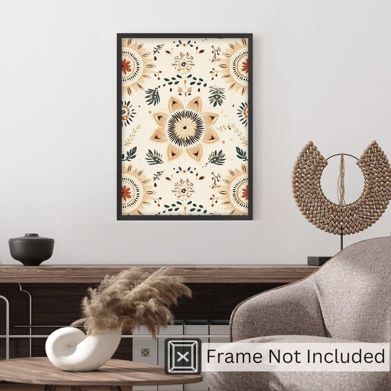 Abstract Bohemian Pattern VI Bohemian Unframed Art Print, 36" H x 24" W