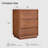 Wooden Bedside Table With Three Drawers, Mid-century Modern Style Storage Bedside Table, Bedroom/office Bedside Table, Brown
