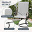 Ensemble de salle à manger d'extérieur pour 6 personnes avec trou pour parasol, fauteuils pivotants à 360° en tissu textilène-1429411557-1467696505