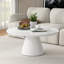 Table basse ronde moderne blanche Lippa-327404161