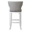 Tabouret de bar pivotant à hauteur de bar 31 po avec dossier gris Stella-615570886
