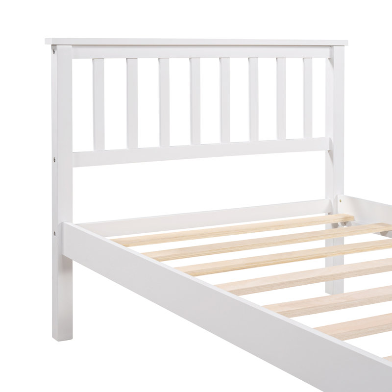 Lit plateforme simple Patino, Blanc