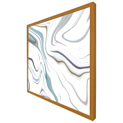 Arushan Blue Rippled Marble - Single Picture Frame Print