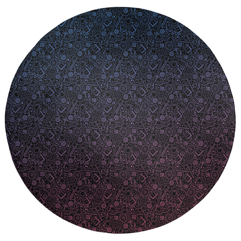 Chenille Indoor Rug, Round 5'
