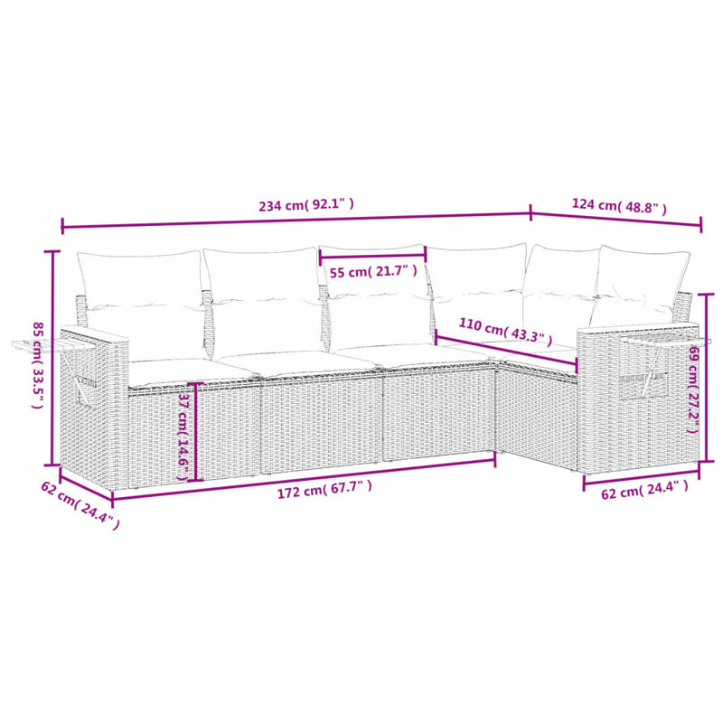 Vidaxl Garden Sofa Set