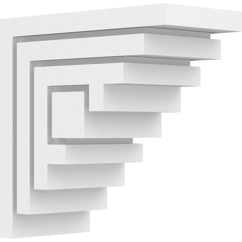 5"W x 10"D x 10"H Standard Landon Architectural Grade PVC Bracket, 10" H x 5" W x 10" D