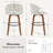 Counter Height Swivel Bar Stools With Water-Resistant Upholstered Seat Wide Backrest And Wooden Legs (Set of 4)-288038015-288038008