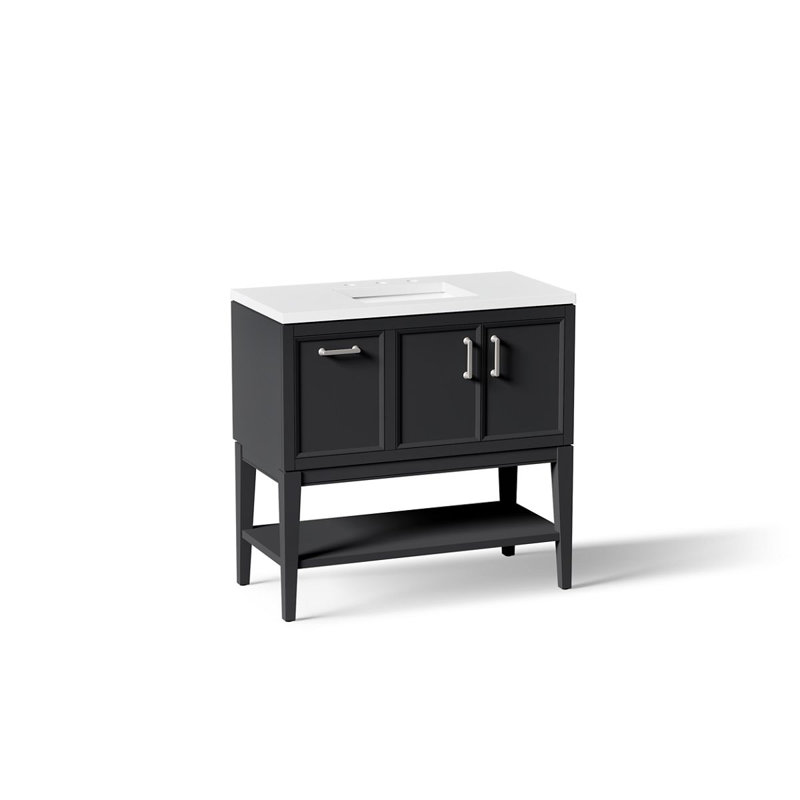 Winnow 36-In Bathroom Vanity Set, Slate Gray