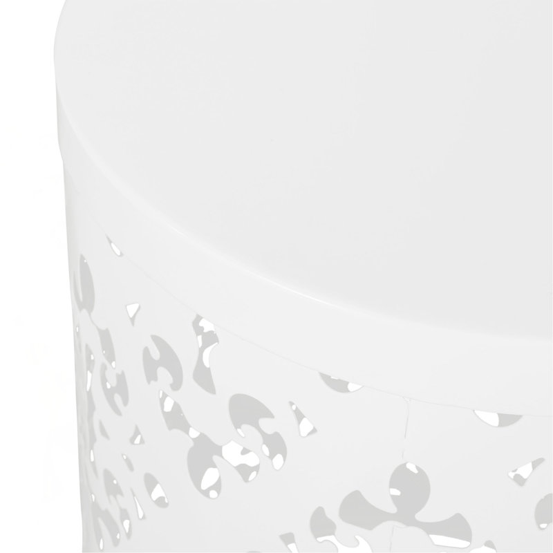 Table de bout en métal S / 2, Blanc