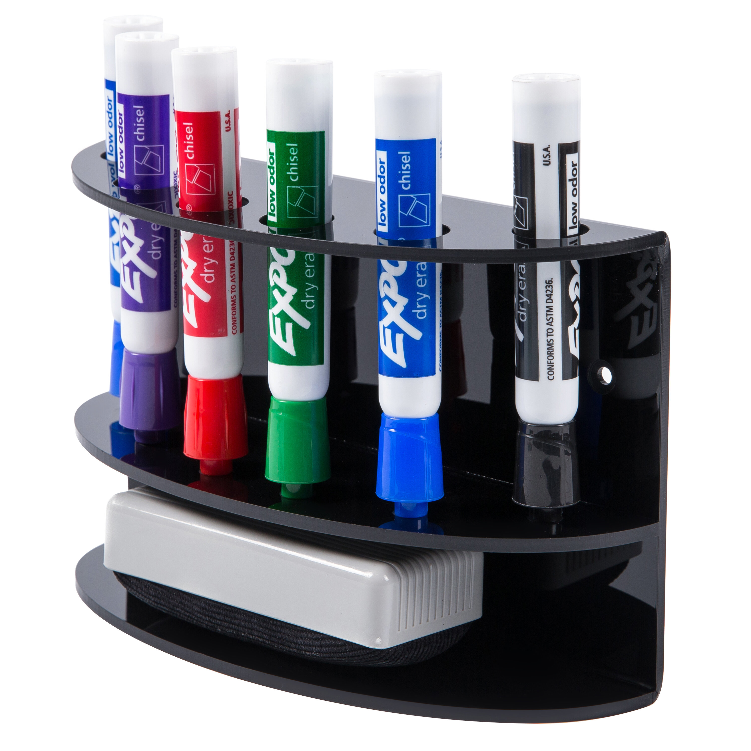 Fizza Acrylic Marker Pen Holder Inbox Zero Color: Black