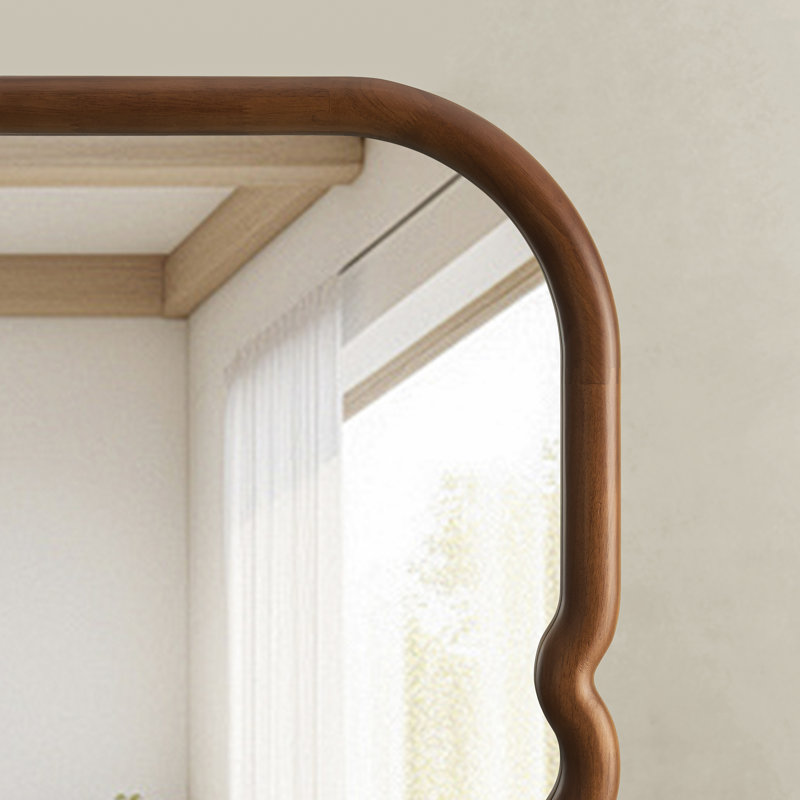 Miroir incliné mural et en bois massif Bethany
