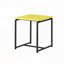 Ensemble de 3 tables basses et table de bout en fibre de carbone jaune 3 pièces