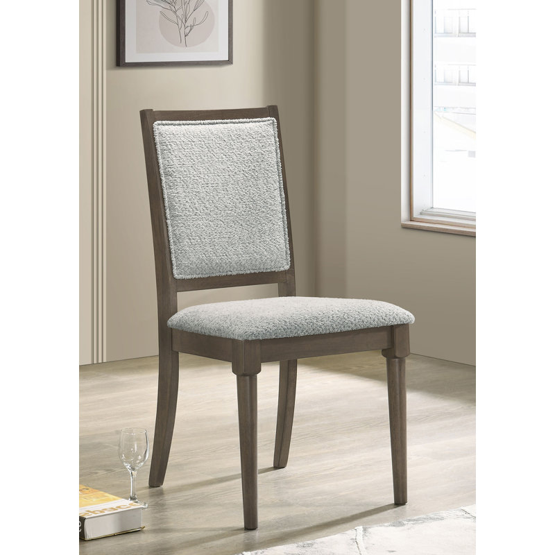 Chaise d'appoint de salle à manger moderne Mid-Century l 20,4 po, brun foncé