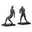 Ensemble de 2 serre-livres Atlas sculpturaux pour l'athlète (finition métallique bronze foncé)