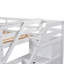 Lit superposé Twintwin avec lit gigogne et 3 escaliers de rangement blancs - Améliore l'ambiance d'organisation de la chambre à coucher pratique pour la chambre à coucher-2122215138