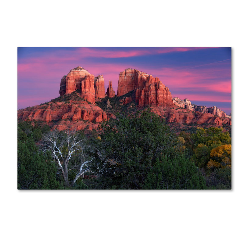 Art mural sur toile tendue - Cora Niele «Stylisch Rose Pink» pour décoration de salon, de chambre à coucher ou de bureau - 30 x 47