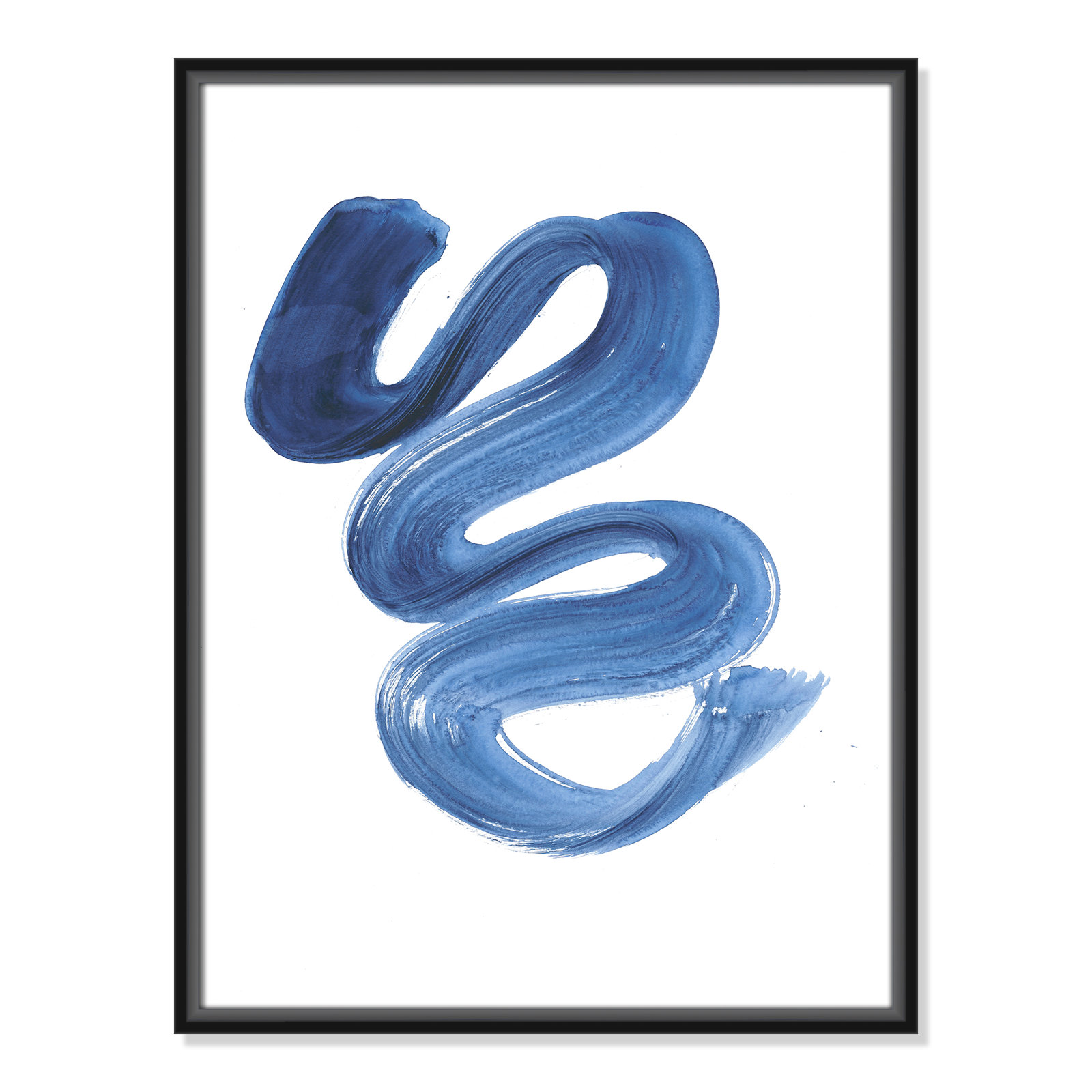 Coppola "Slinky Indigo II" Print by Filippo Ioco, 25.5" H x 19.5" W x 2" D, Black Framed Canvas