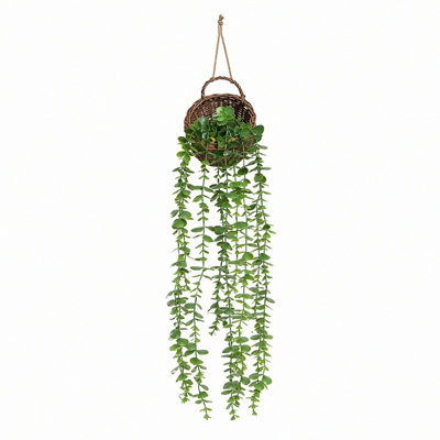 Fake Hanging Plants, Artificial Small Potted Plants For Indoor Outdoor Aesthetic Office Living Room Shelf Decor