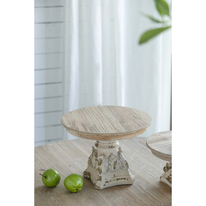 Présentoir à gâteaux en bois durable avec base en magnésium, parfait pour exposer et servir des gâteaux et des pâtisseries