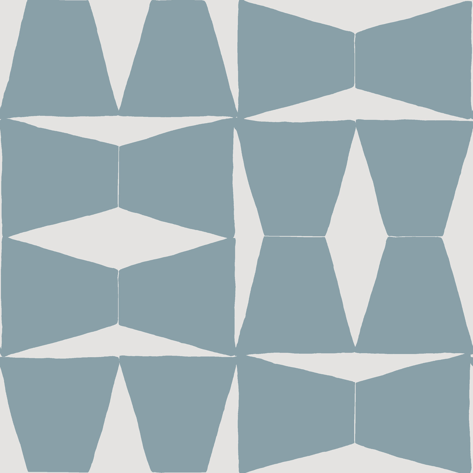 Albie Geometric Wallpaper, Blue/Cream