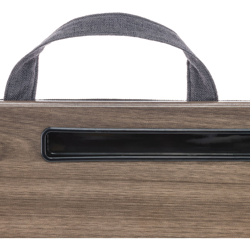 Bureau portatif en bois massif, gris