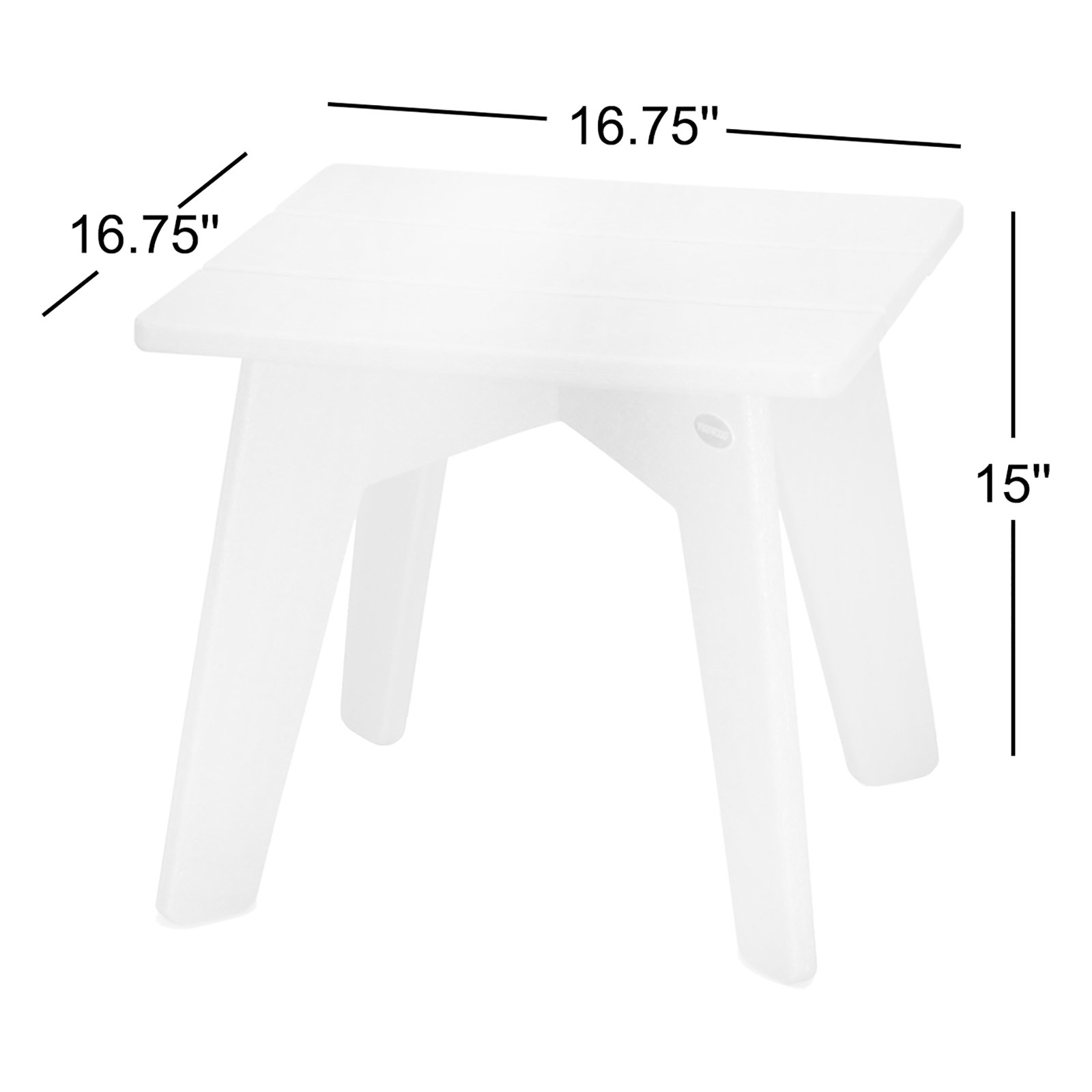 POLYWOOD® Riviera 17" Patio Side Table, Mahogany