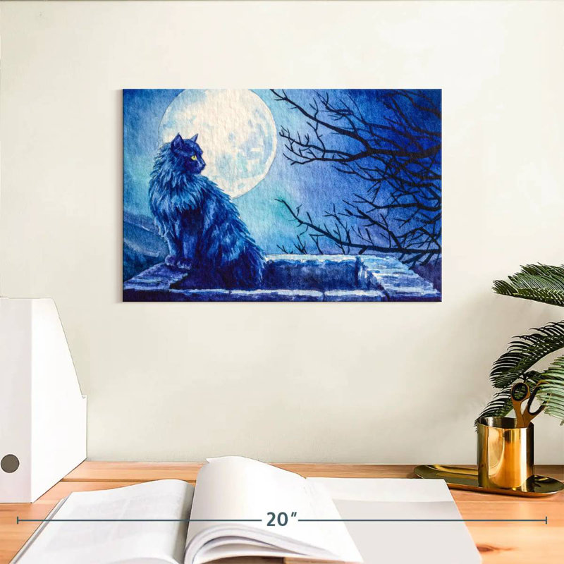 Brampt Blue Cat, 8" H x 12" W