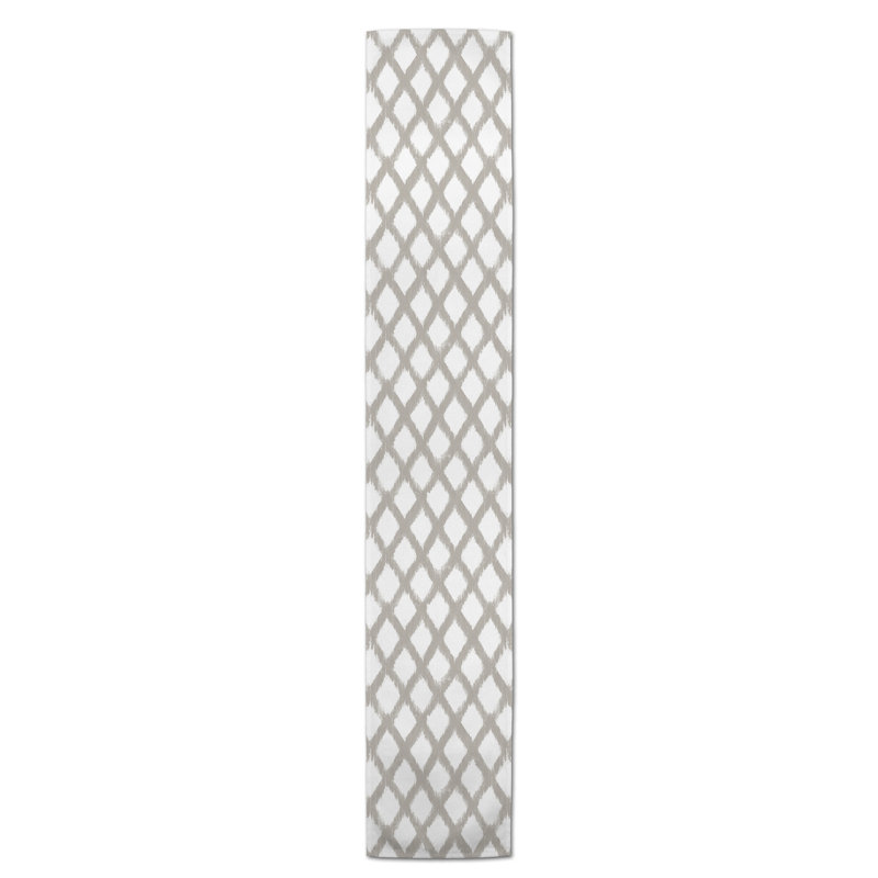 Koziol Geometric Table Runner, 72" L x 16" W, Khaki, Geomatric