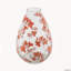 D6 "x 9,1" Vase rond en verre transparent avec motif de fleur rouge fantaisiste, élégant vase décoratif Home Decor