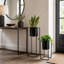 Set of 2 Metal Plant Pots with Stands 70cm & 45cm Tall Indoor Floor Planters-1707831218