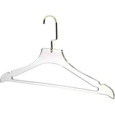 YBM Home Quality Acrylic Clear Coat Hangers Made of Clear Acrylic