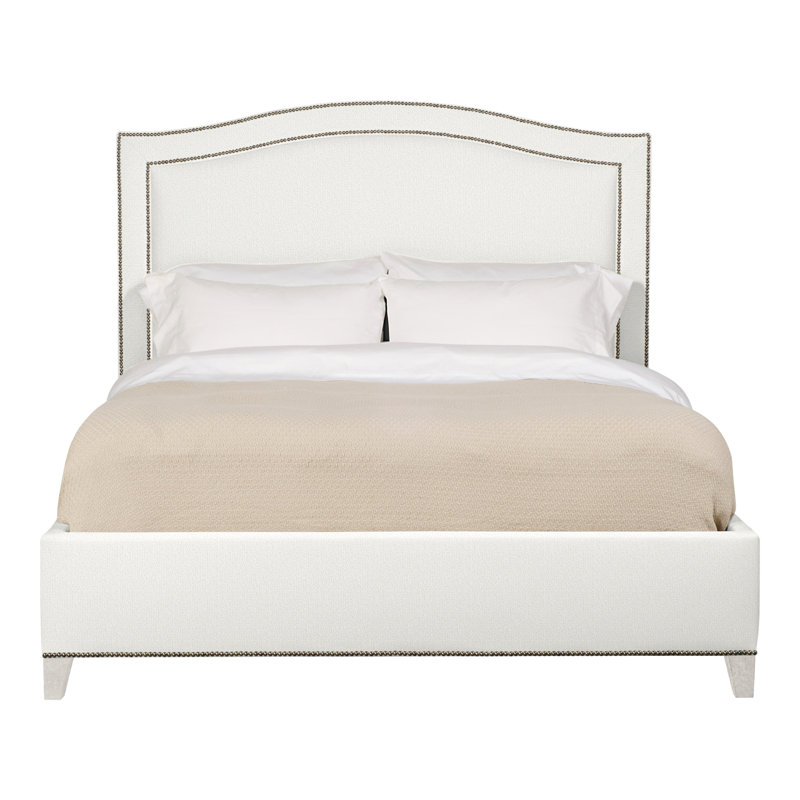 Caroline/Casey Queen Upholstered Low Profile Panel Bed, Tommy Snow, Casa Blanca, Yes