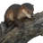 Decorative Brown Water Fountain with Otter Design - 16.9" x 15" x 31.3" - Brown