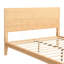 Lit plateforme en bambou Mid-Century moderne avec lattes de bois et support en métal-1967043646-1967043616